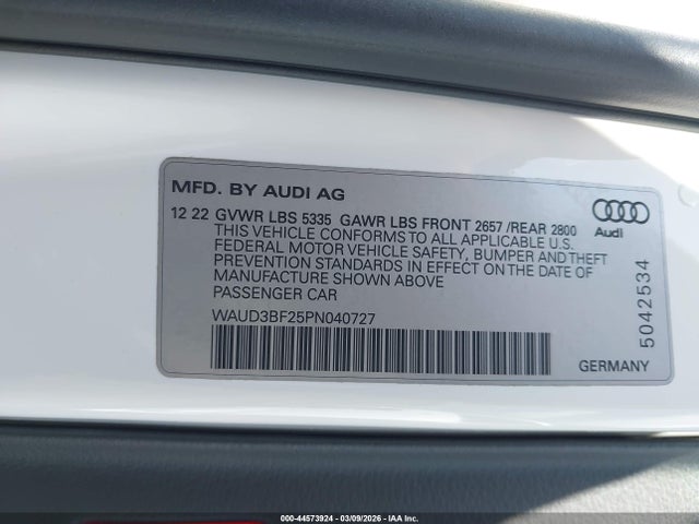 2023 AUDI A6 WAUD3BF25PN040727 Photo 8