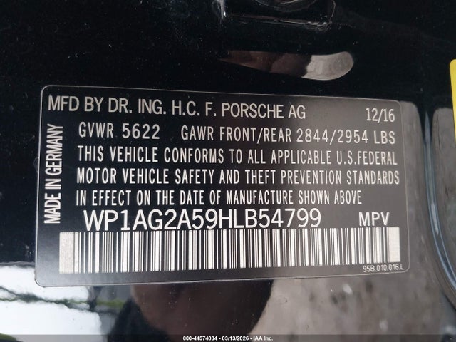 2017 PORSCHE MACAN WP1AG2A59HLB54799 Photo 8