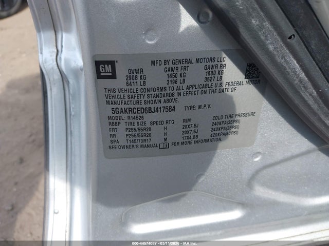 Aukcja sprzedaży 2011 Buick Enclave 2xl, vin: 5GAKRCED6BJ417584, numer aukcji: 44574087