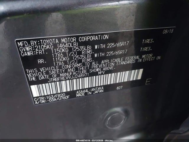 Toyota RAV4 LE 2018 JTMBFREV9JJ248971 Image 9