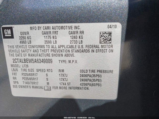 2010 GMC TERRAIN 2CTALBEW5A6349009 Photo 8