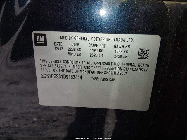 2013 CADILLAC XTS 2G61P5S31D9183444 Photo 8