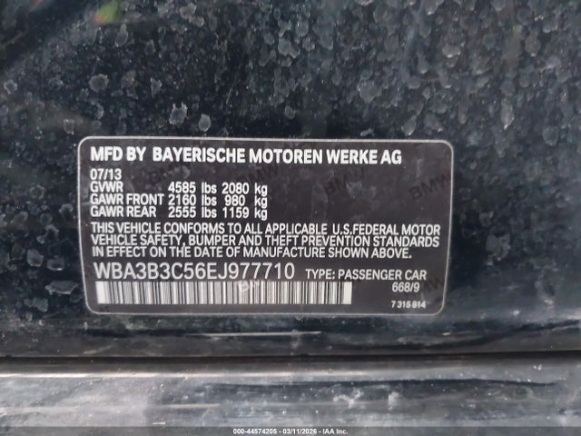 44574205 :رقم المزاد ، WBA3B3C56EJ977710 vin ، 2014 Bmw 328i Xdrive مزاد بيع
