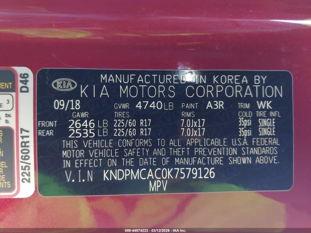 2019 KIA SPORTAGE KNDPMCAC0K7579126 Photo 8