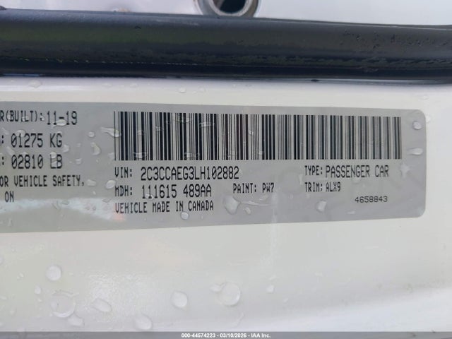 Aukcja sprzedaży 2020 Chrysler 300 Limited, vin: 2C3CCAEG3LH102882, numer aukcji: 44574223