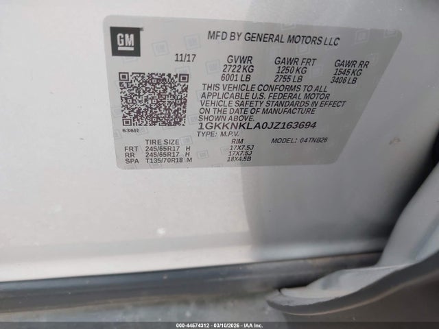 2018 GMC ACADIA 1GKKNKLA0JZ163694 Photo 8
