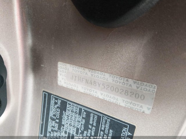 44574338 :رقم المزاد ، JTHFN48Y520028200 vin ، 2002 Lexus Sc 430 مزاد بيع