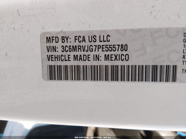 Aukcja sprzedaży 2023 Ram Promaster 3500, vin: 3C6MRVJG7PE555780, numer aukcji: 44574340