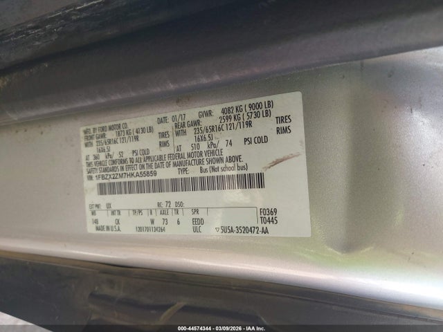 1FBZX2ZM7HKA55859 Ford Transit-350 Xlt
