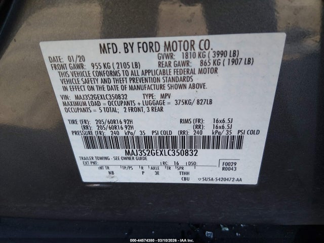 Ford Ecosport Se 2020 MAJ3S2GEXLC350832 Image 9