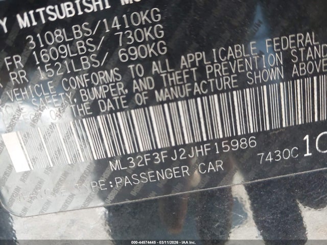 2018 MITSUBISHI MIRAGE G4 ML32F3FJ2JHF15986 Photo 8