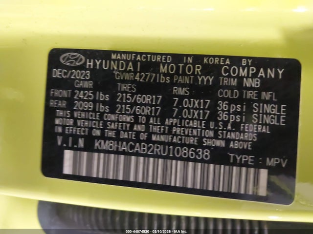2024 HYUNDAI KONA KM8HACAB2RU108638 Photo 8