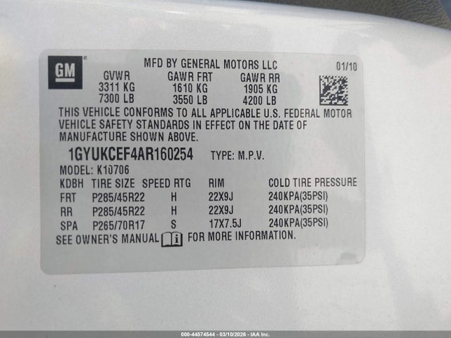 2010 CADILLAC ESCALADE 1GYUKCEF4AR160254 Photo 8