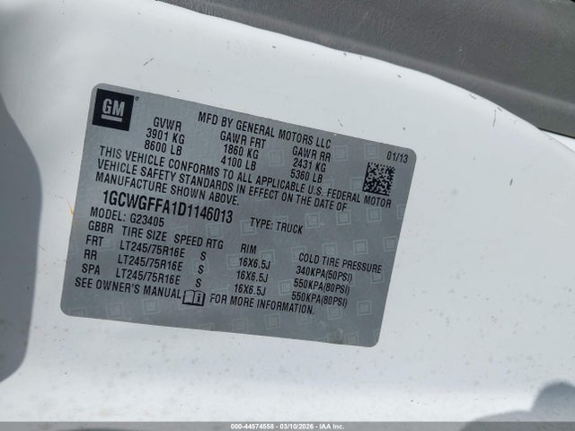 2013 CHEVROLET EXPRESS 1500 1GCSGAFX2D1148715 Photo 8