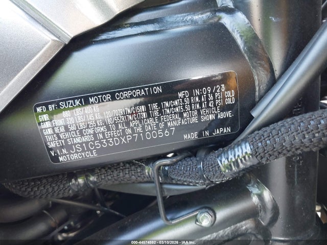 2023 Suzuki Gsx-s750 M/z მანქანა იყიდება აუქციონზე, vin: JS1C533DXP7100567, აუქციონის ნომერი: 44574592