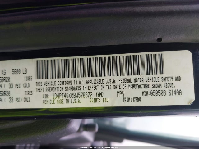 2011 Dodge Nitro Heat მანქანა იყიდება აუქციონზე, vin: 1D4PT4GK0BW576372, აუქციონის ნომერი: 44574778
