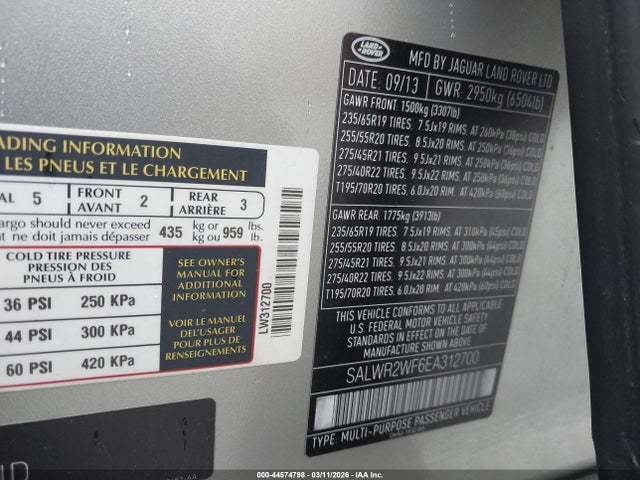 2014 LAND ROVER RANGE ROVER SPORT SALWR2WF6EA312700 Photo 8