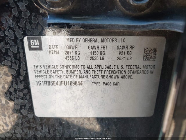 2015 CHEVROLET VOLT 1G1RB6E40FU109844 Photo 8