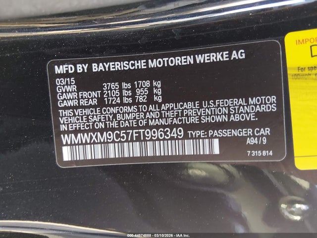 WMWXM9C57FT996349 Mini Hardtop John Cooper Works