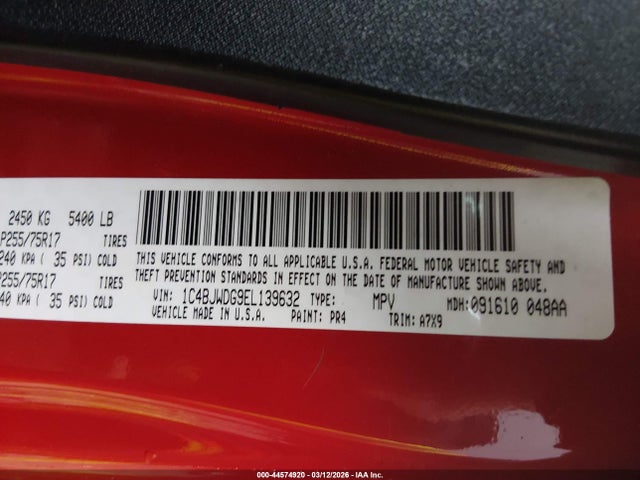 Aukcja sprzedaży 2014 Jeep Wrangler Unlimited Sport, vin: 1C4BJWDG9EL139632, numer aukcji: 44574920