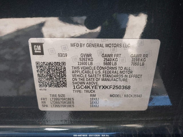 1GC4KYEYXKF250368 Chevrolet Silverado 3500hd High Country