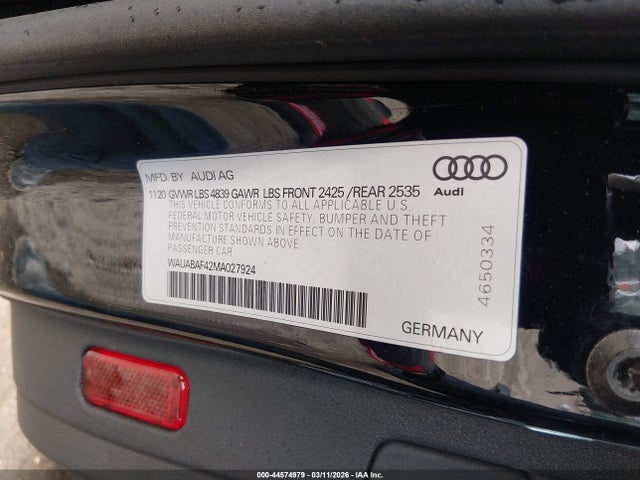 WAUABAF42MA027924 Audi A4 Premium 40 Tfsi Quattro S Tronic