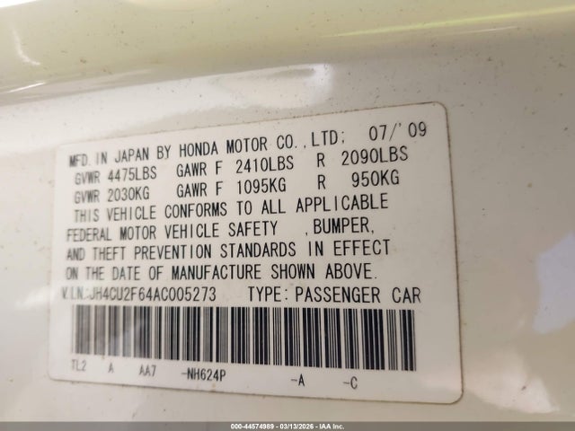 2010 ACURA TSX JH4CU2F64AC005273 Photo 8