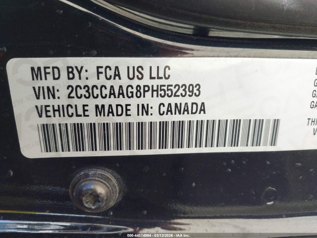 Продаж на аукціоні авто 2023 Chrysler 300 Touring, vin: 2C3CCAAG8PH552393, номер лоту: 44574994