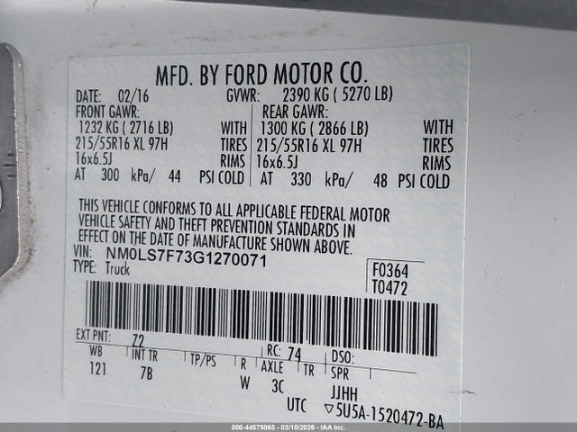 Ford Transit Connect Xlt 2016 NM0LS7F73G1270071 Image 9