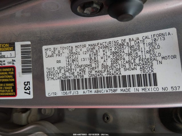 3TMLU4EN0EM138798 Toyota Tacoma Base V6