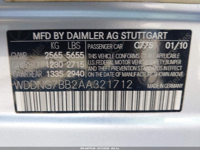 2010 MERCEDES-BENZ S 550 WDDNG7BB2AA321712 Photo 8