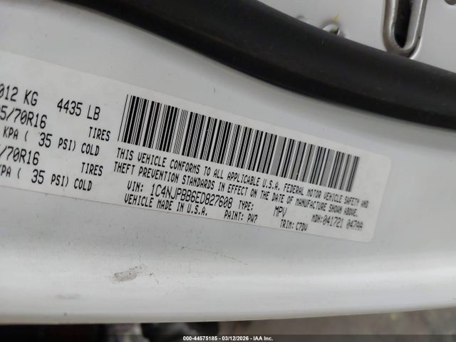 Auction sale of the 2014 Jeep Patriot Sport, vin: 1C4NJPBB6ED827608, lot number: 44575185