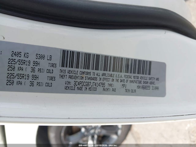 2018 DODGE JOURNEY 3C4PDCGB7JT414795 Photo 8