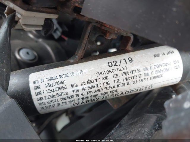Yamaha MT07 2019 JYARM27E5KA003610 Image 10