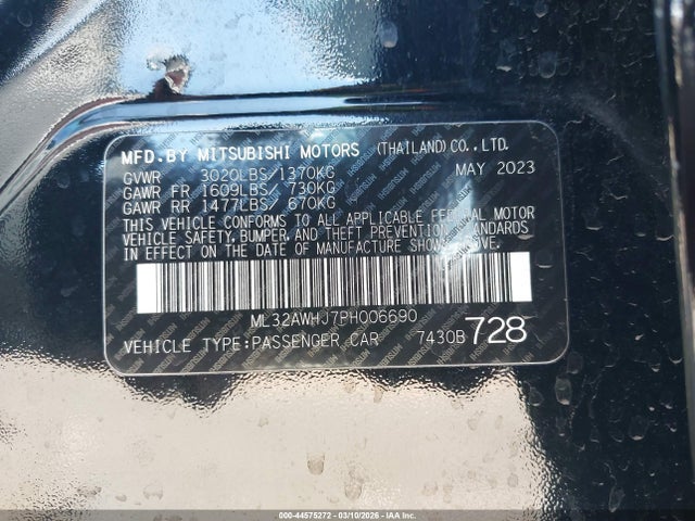 2023 MITSUBISHI MIRAGE ML32AWHJ7PH006690 Photo 8