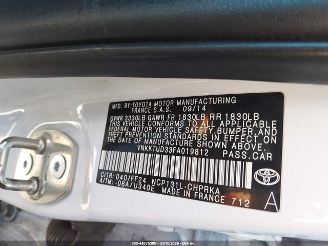 Toyota Yaris Se 2015 VNKKTUD33FA019812 Image 9
