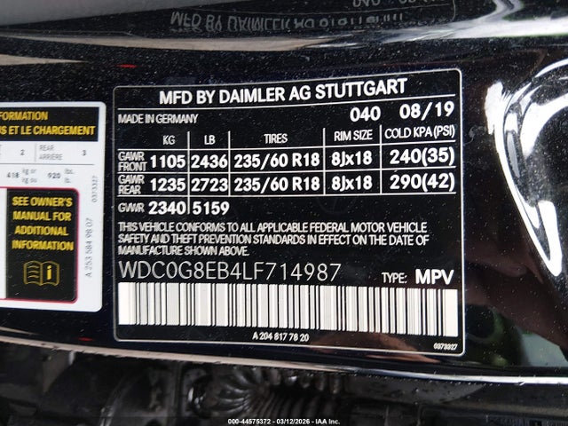 2020 MERCEDES-BENZ GLC 300 WDC0G8EB4LF714987 Photo 8