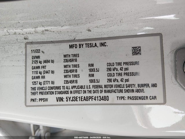 2023 TESLA MODEL 3 5YJ3E1EA8PF413480 Photo 8