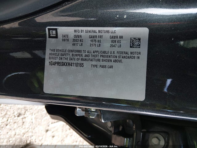 Продажа на аукционе авто 2017 Buick Verano Sport Touring, vin: 1G4PR5SKXH4110165, номер лота: 44575609
