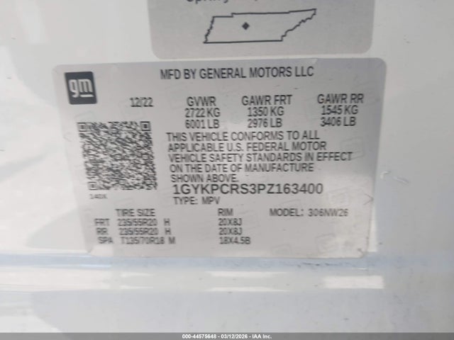 Aukcja sprzedaży 2023 Cadillac Xt6 Fwd Premium Luxury, vin: 1GYKPCRS3PZ163400, numer aukcji: 44575648