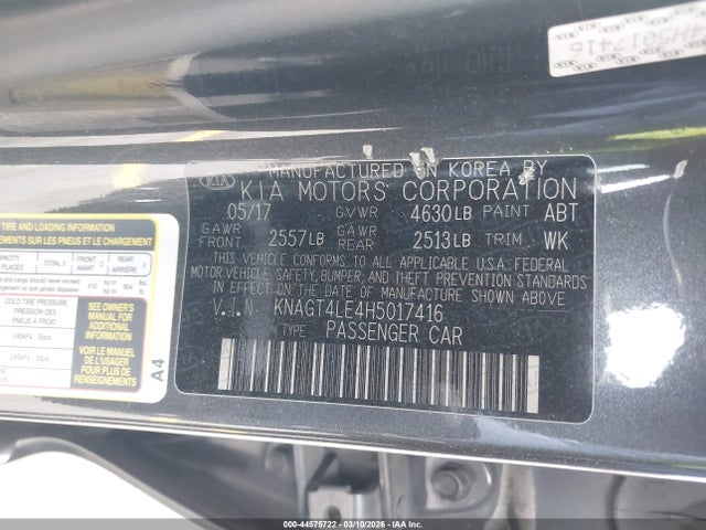 2017 KIA OPTIMA HYBRID KNAGT4LE4H5017416 Photo 8