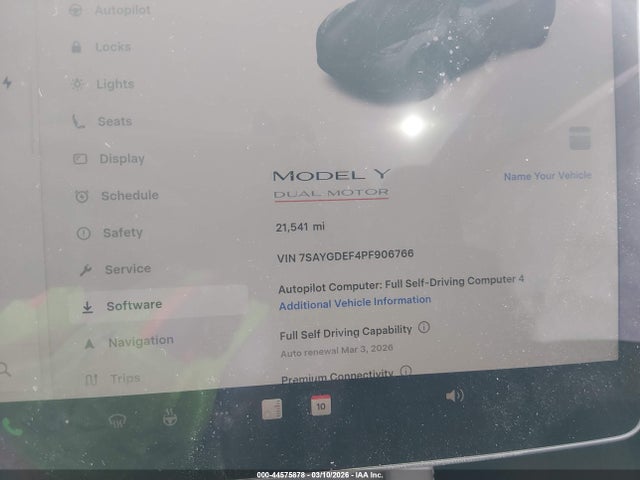 Aukcja sprzedaży 2023 Tesla Model Y Performance Dual Motor All-wheel Drive, vin: 7SAYGDEF4PF906766, numer aukcji: 44575878