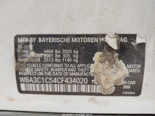 Продажа на аукционе авто 2012 Bmw 328i, vin: WBA3C1C54CF434020, номер лота: 44575974