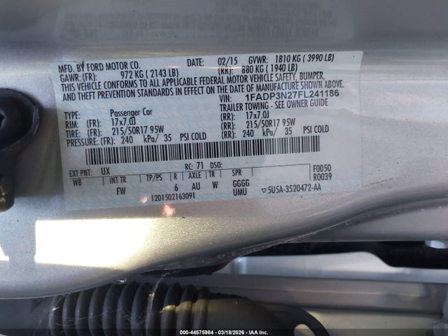 Ford Focus Titanium 2015 1FADP3N27FL241186 Image 9