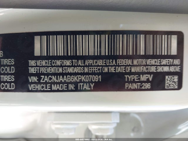 2019 JEEP RENEGADE ZACNJAAB6KPK07091 Photo 8