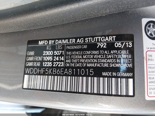 WDDHF5KB6EA811015 Mercedes-Benz E 350