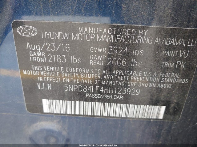 Hyundai ELANTRA SE 2017 5NPD84LF4HH123929 Image 9