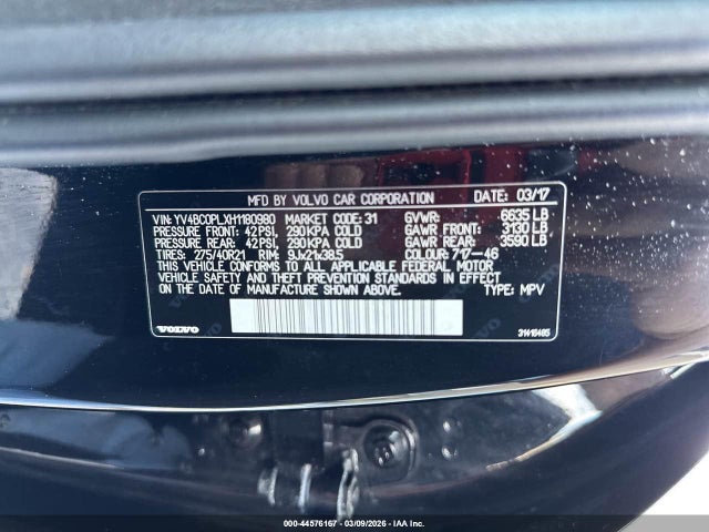 2017 VOLVO XC90 HYBRID YV4BC0PLXH1180980 Photo 8