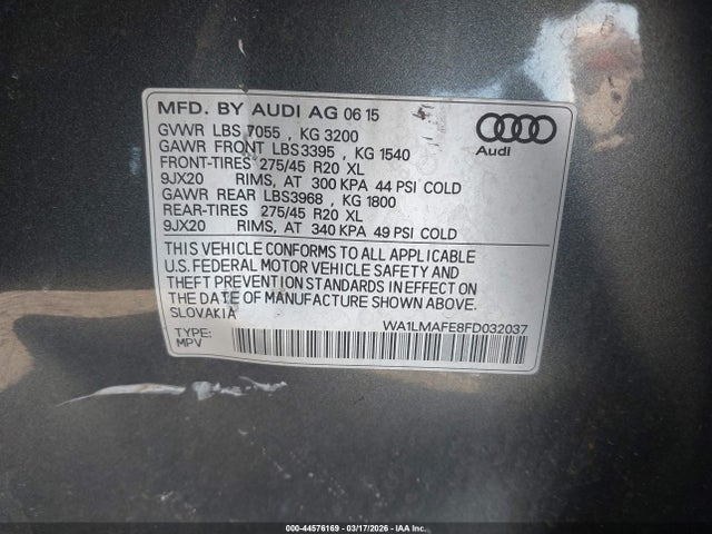 2015 AUDI Q7 WA1LMAFE8FD032037 Photo 8