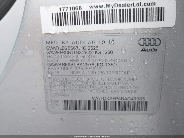 2011 AUDI Q5 WA1DKAFP4BA048985 Photo 8